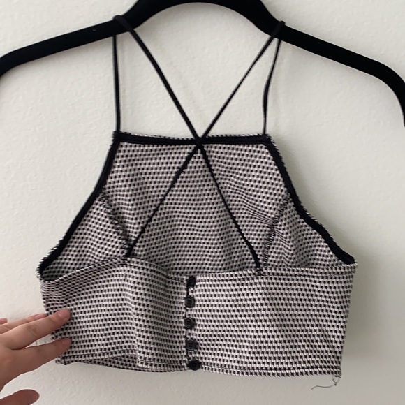 Urban Outfitters Herringbone Crop Top - Picture 2 of 3